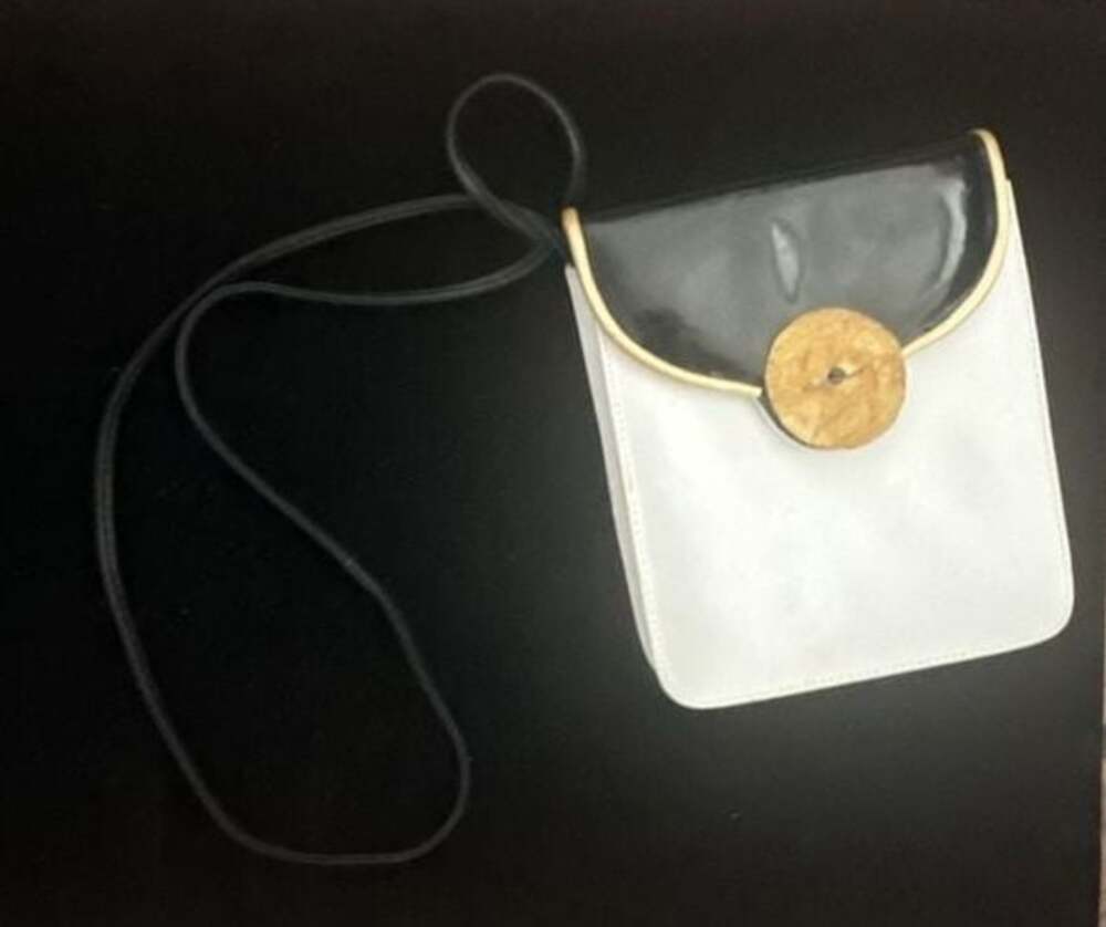 Susan Gail Vintage Bicolor Leather Crossbody Bag